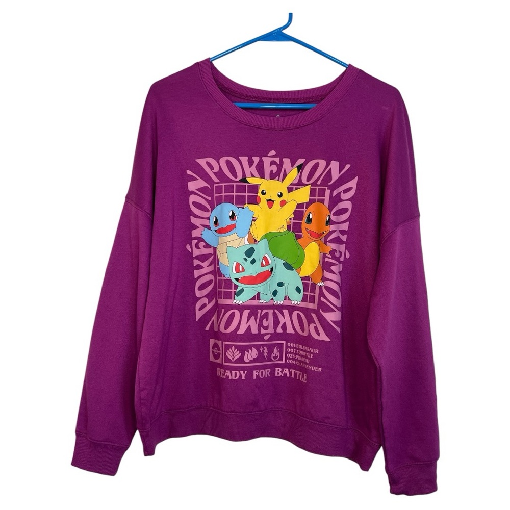 Pokémon Purple Mens Pull-over Sweater | EUC |